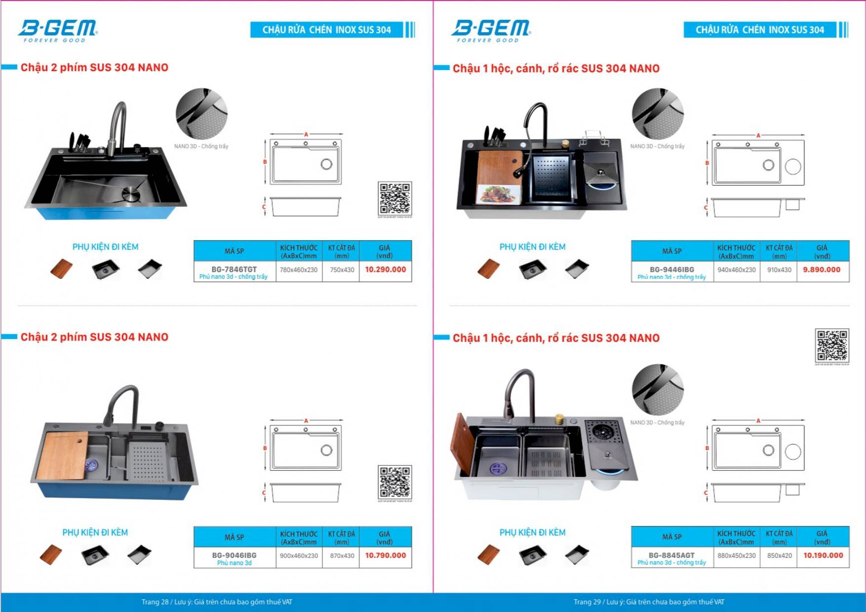 Thiết bị vệ sinh BGEM Catalogue và Bảng giá mới nhất  2024 /Page 15